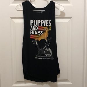 Puppies and Fitness muscle tank